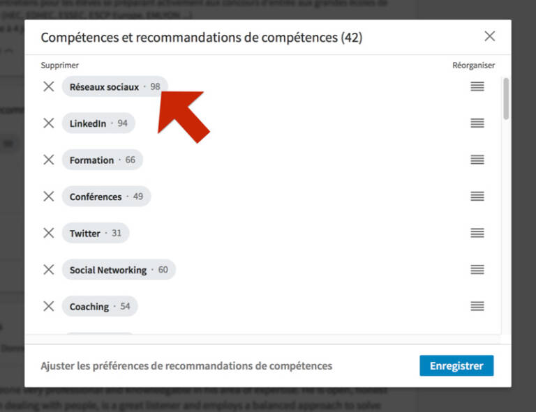 LinkedIn : comment masquer un contact qui vous a recommandé une