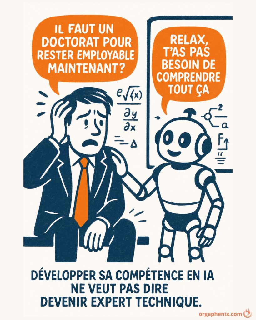 Développer sa compétence en intelligence artificielle ne veut pas dire devenir expert technique.