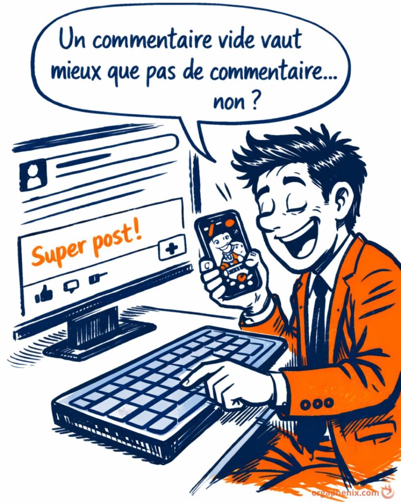 Pour interagir efficacement sur LinkedIn, évitez les commentaires creux.