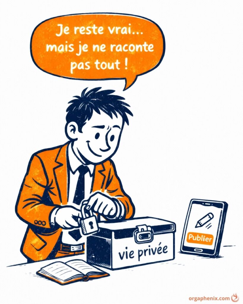 L’authenticité renforce vos posts, sans transformer vos publications LinkedIn inefficaces en confession publique.