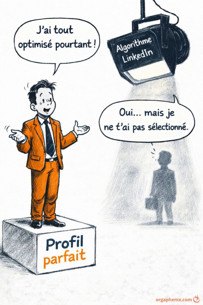 Réglages Linkedin : Profil parfait non sélectionné