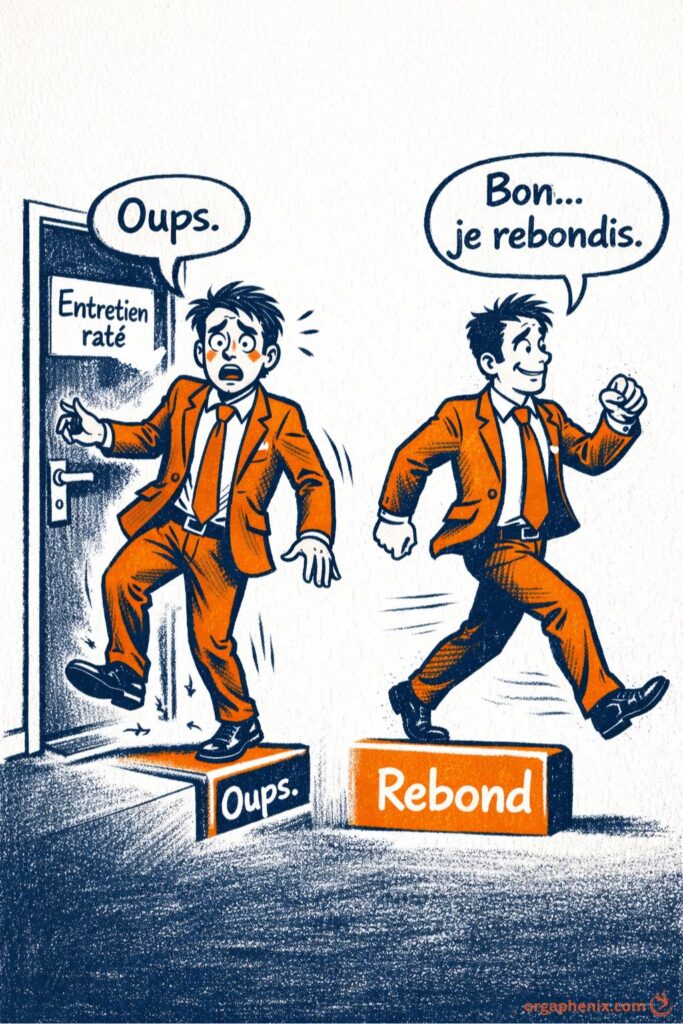 Entretien raté : un faux pas peut devenir un rebond.
