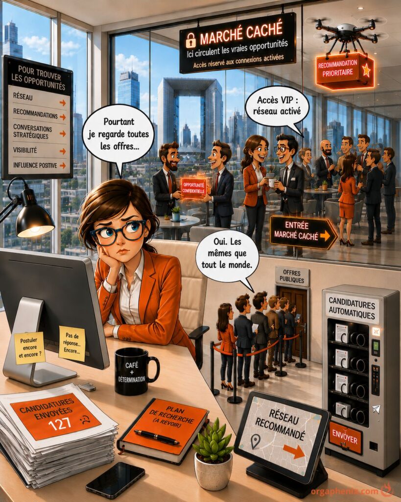 Cadre dirigeante entourée de nombreuses compétences cherchant à clarifier son positionnement professionnel et sa valeur ajoutée.