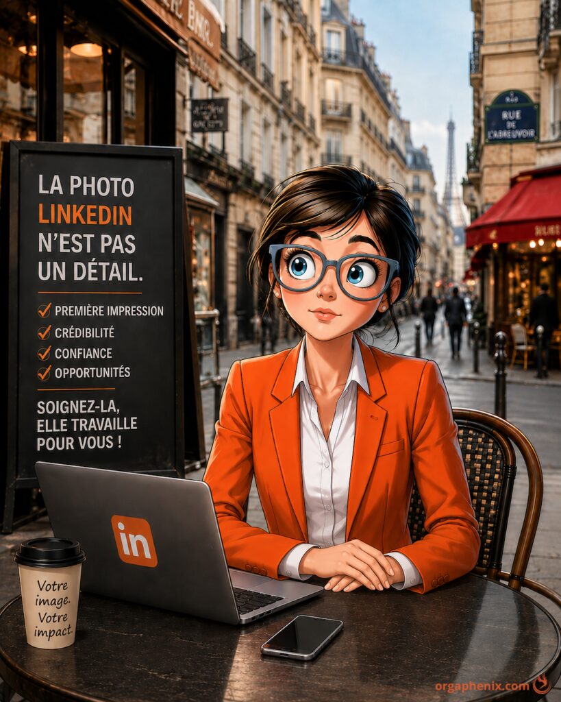 Une professionnelle soigne son image sur LinkedIn.
